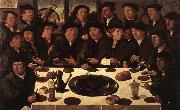 ANTHONISZ  Cornelis Banquet of Members of Amsterdam's Crossbow Civic Guard Germany oil painting artist